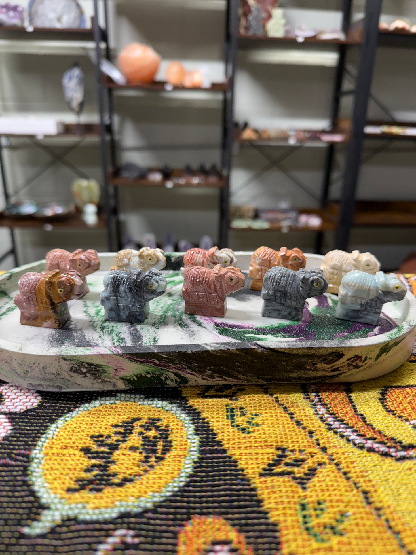 Mini Soapstone Chameleon