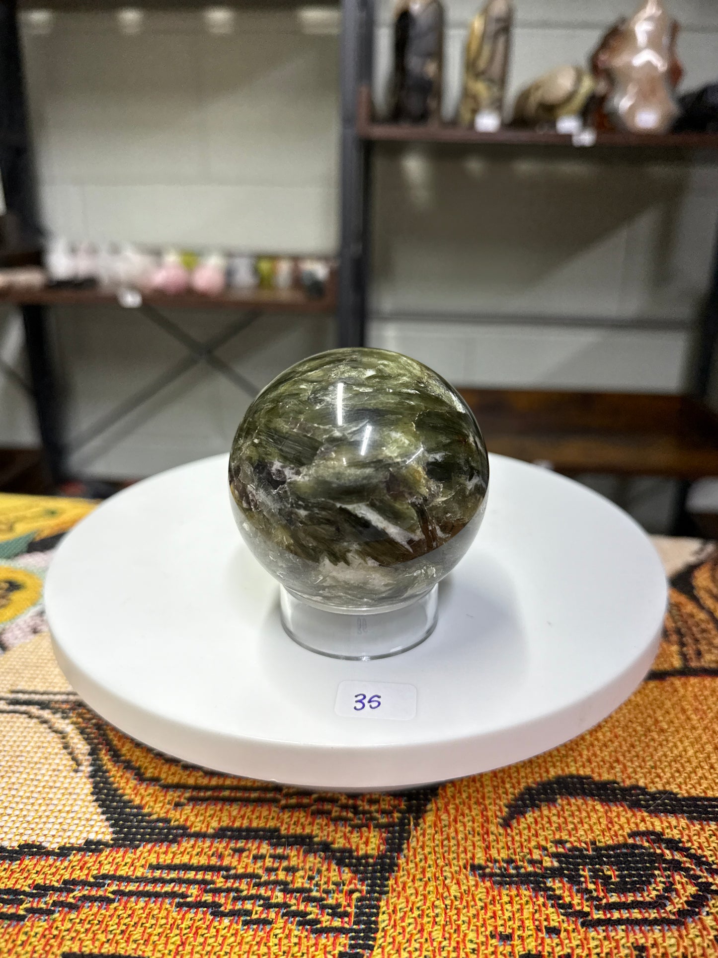 Green Mica Sphere (35)
