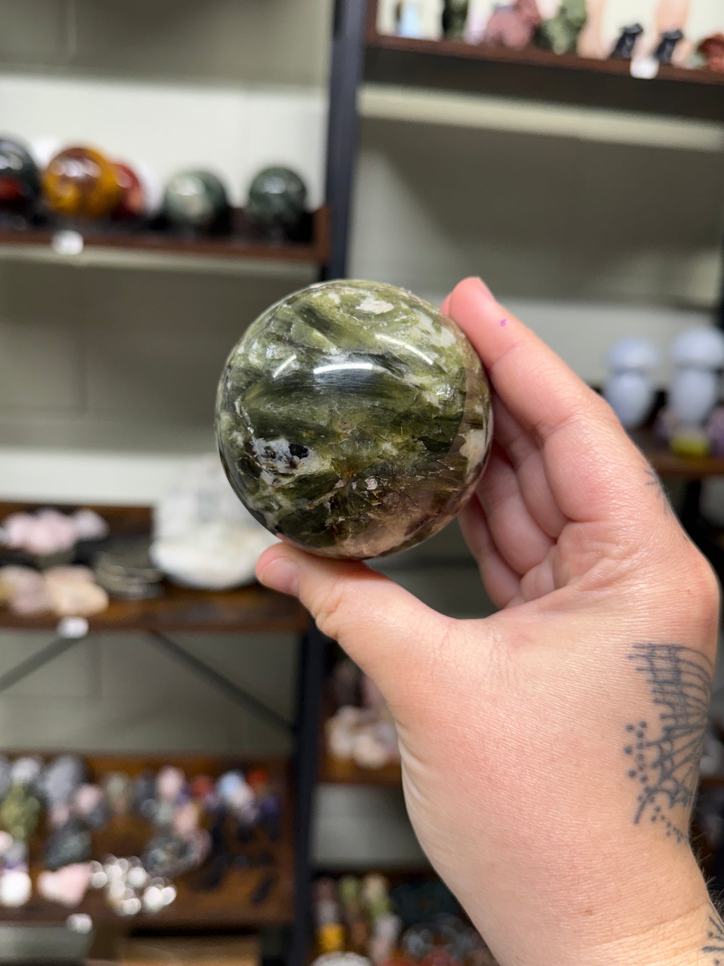 Green Mica Sphere (35)