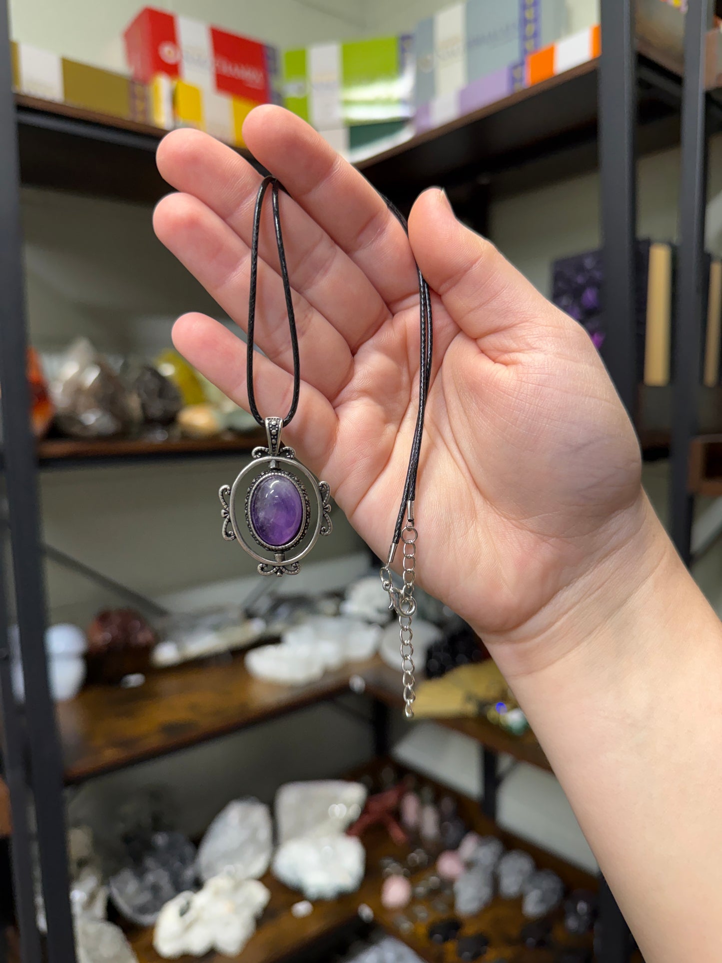 Amethyst Spinning Pendant