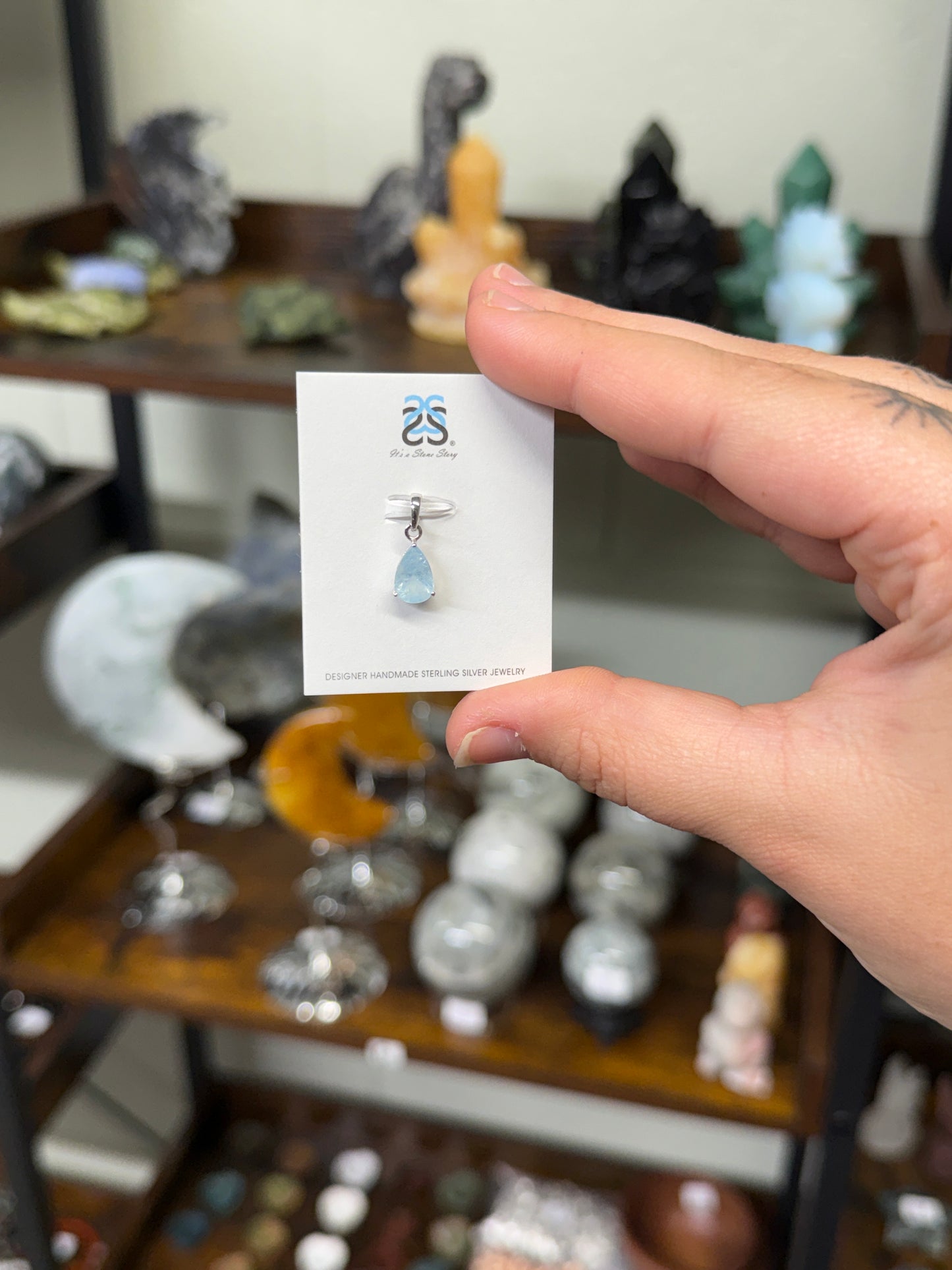 Faceted Aquamarine Pendant
