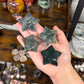 Moss Agate Diamond Stars